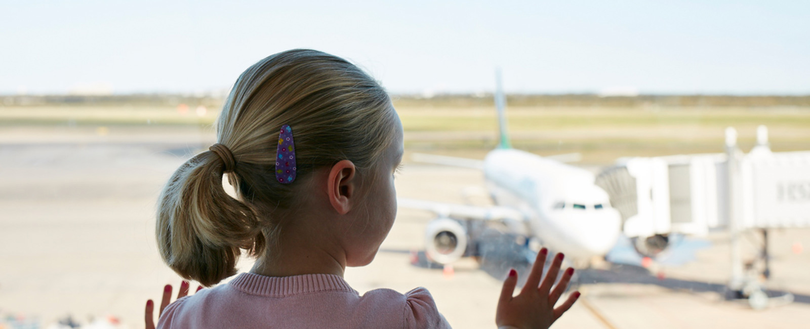 Plane spotting with children