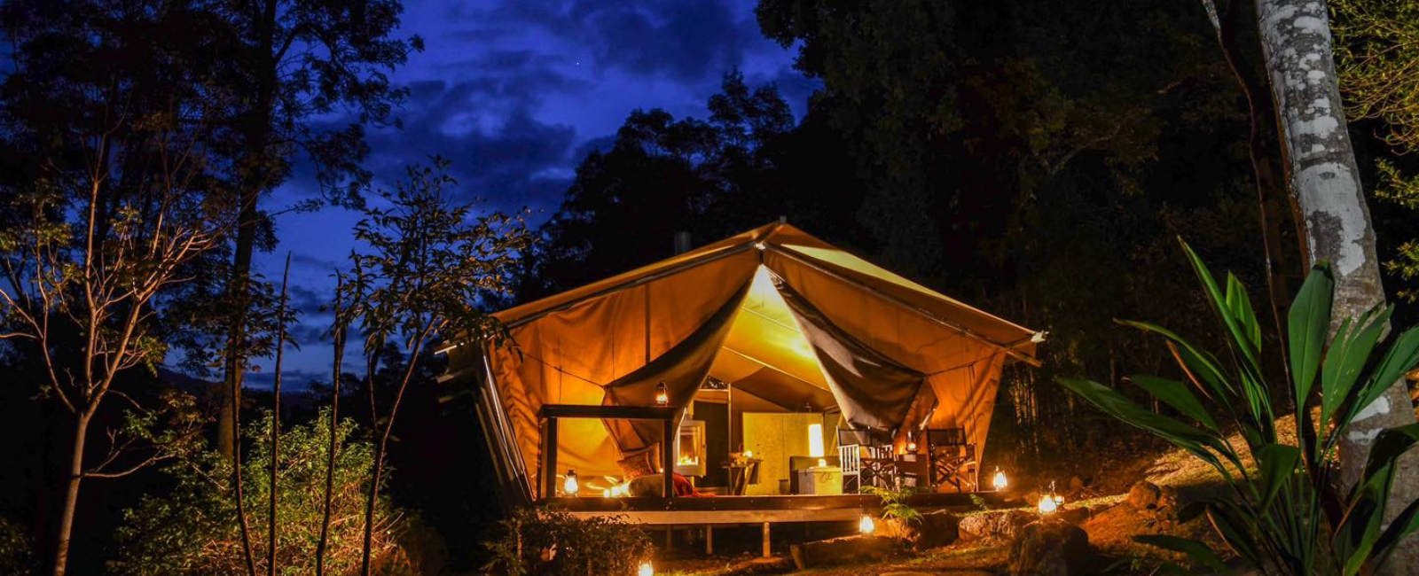 Glamping tent at Nightfall Wilderness Camp