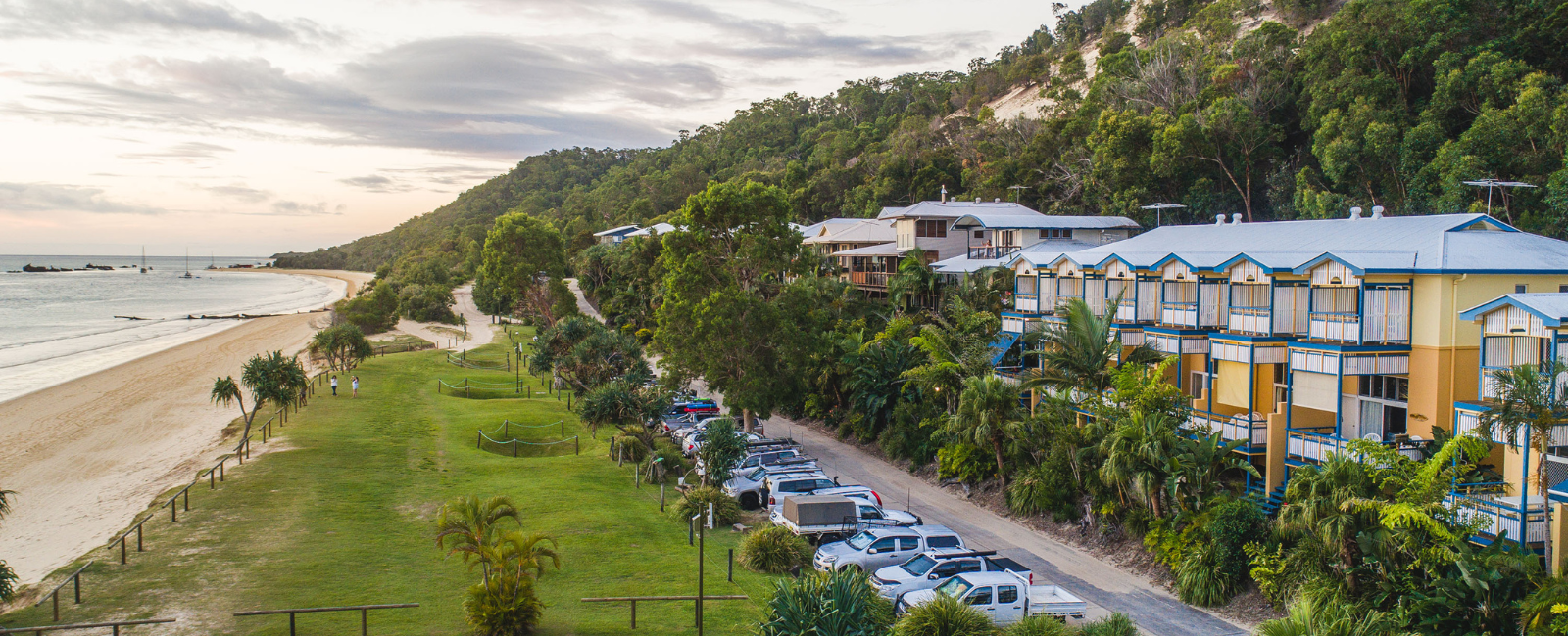 Beachfront accommodation and Tangalooma Island Resort