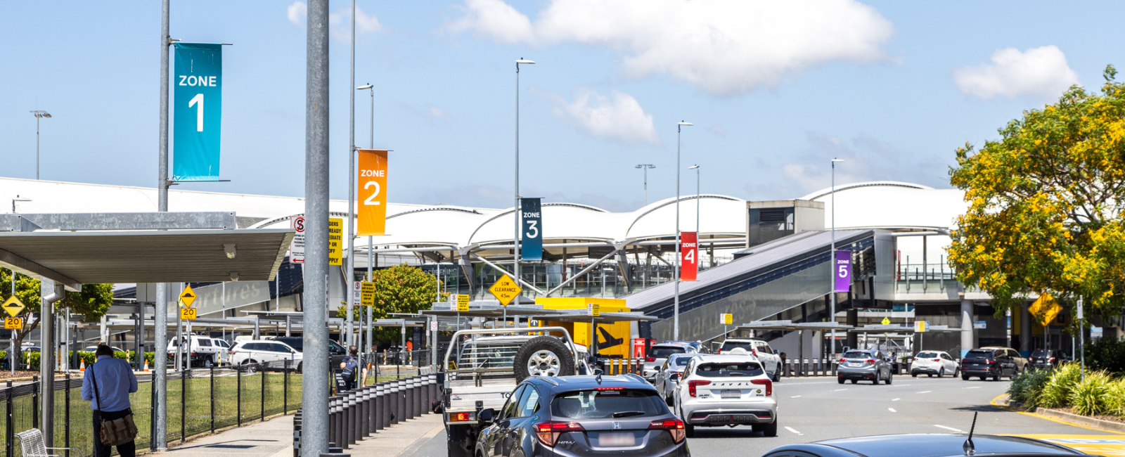 Brisbane Airport drop off zones 1 to 3